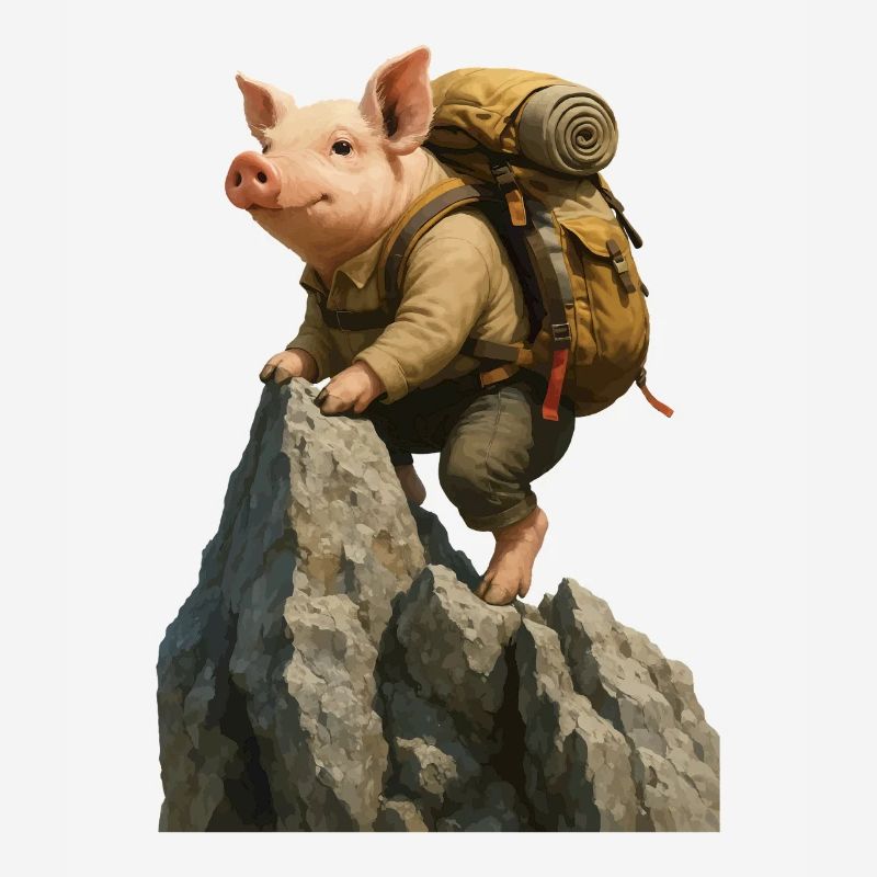 Randonnée avec cochon