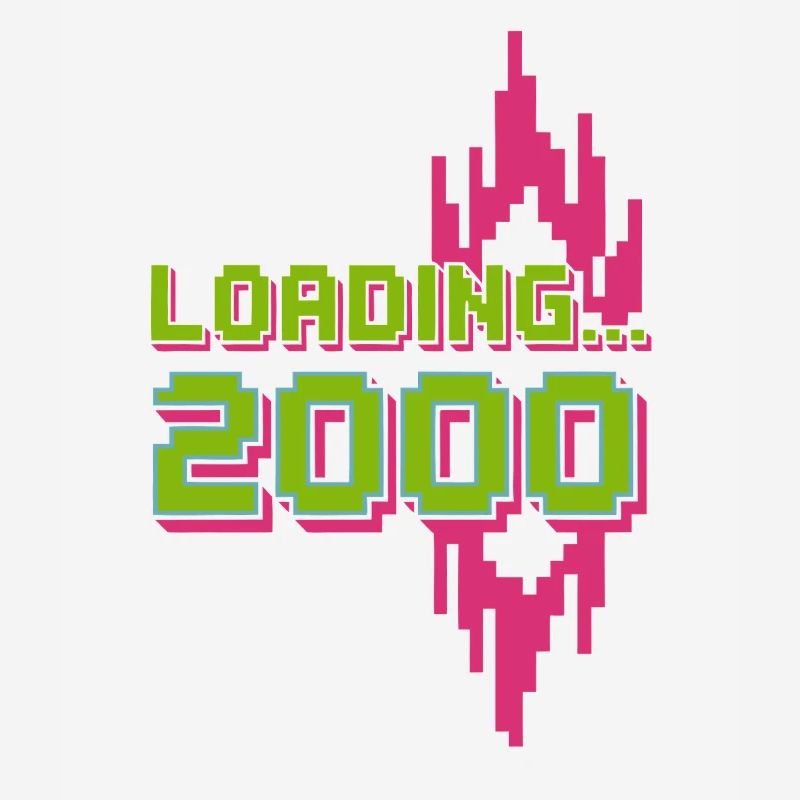 Retro Pixel Loading 2000 Design
