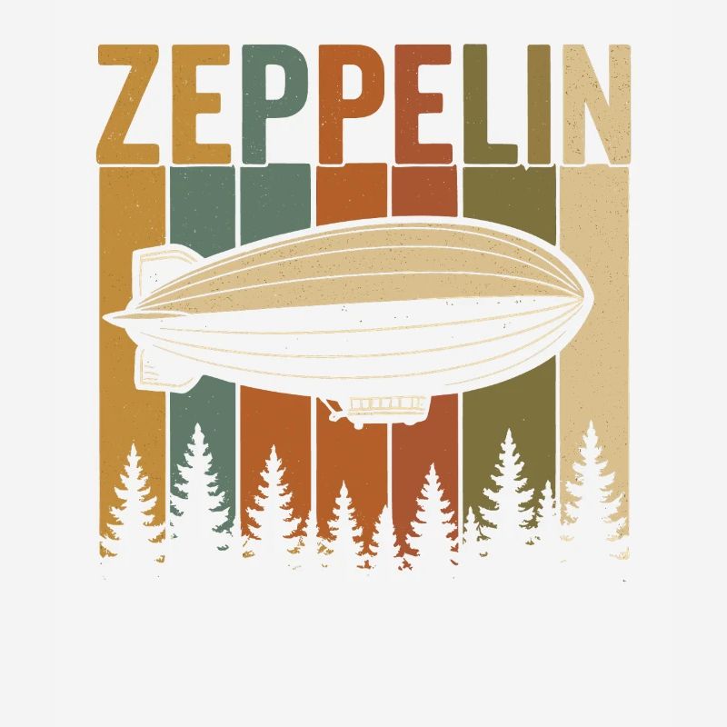 Conception rétro du dirigeable Zeppelin