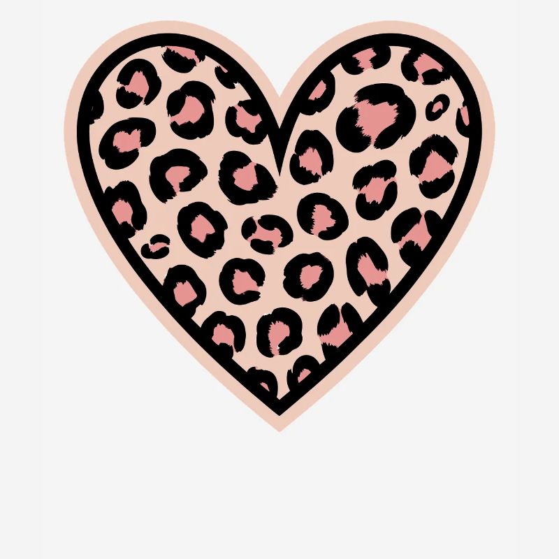Leopard heart pattern