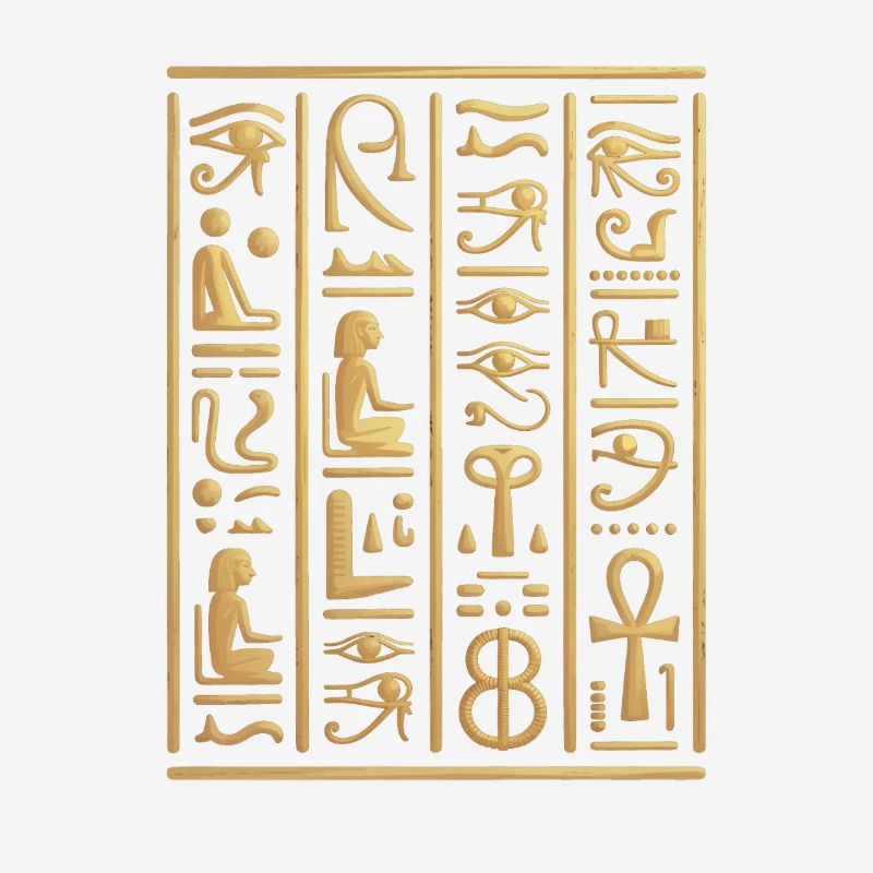 Hiéroglyphes égyptiens Pyramide d'Égypte