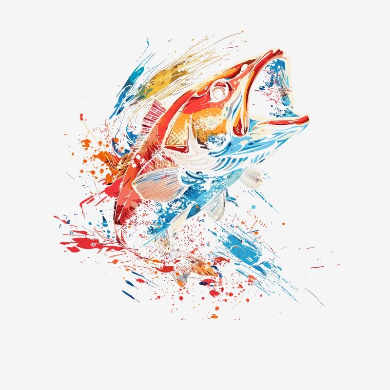 Fisch Farbklecks