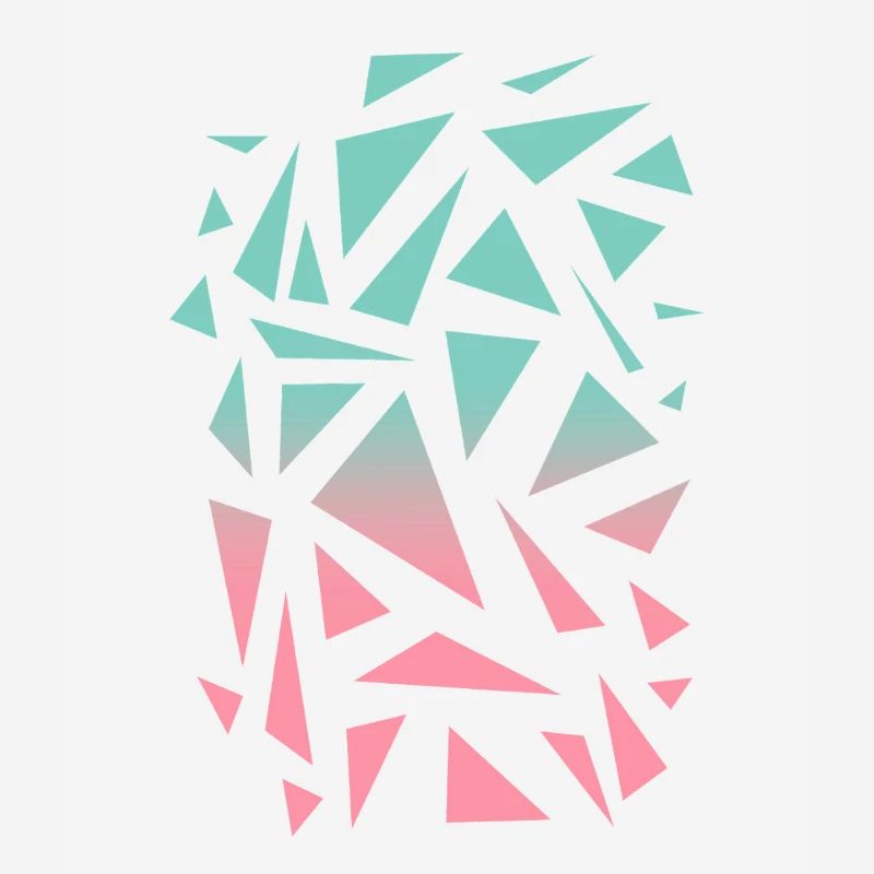 Triangle Pattern - Turquoise Pink