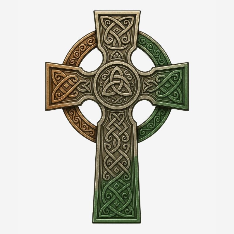 Irish Celtic Cross Knot Pattern