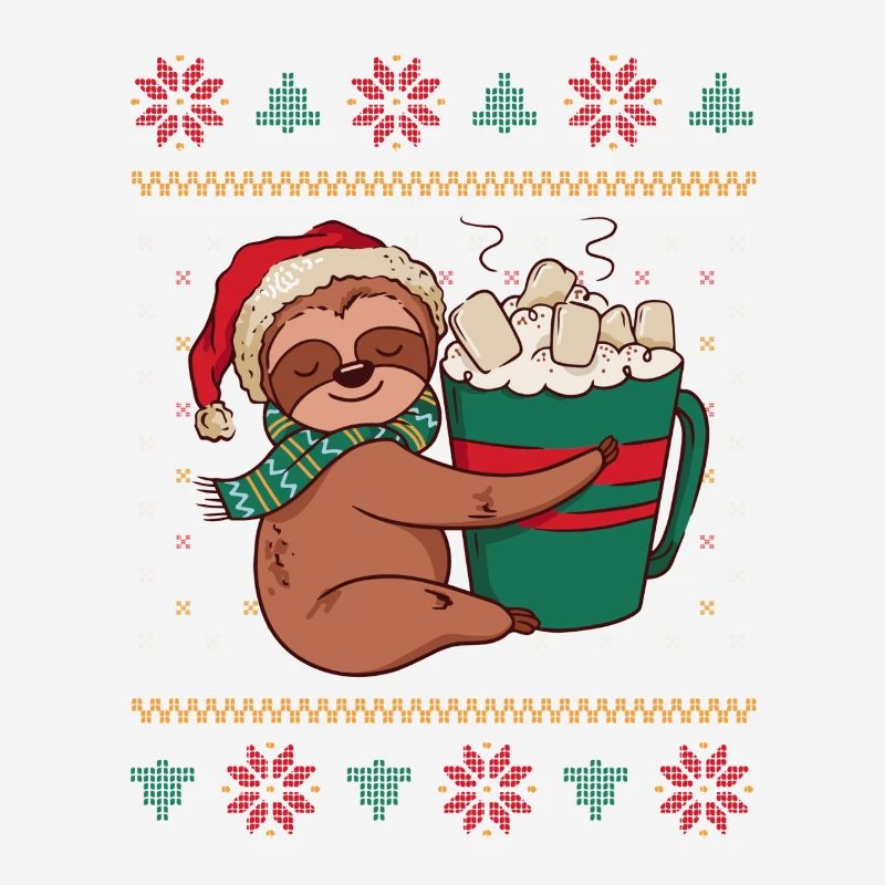 Sloth needs warm milk – Funny Christmas