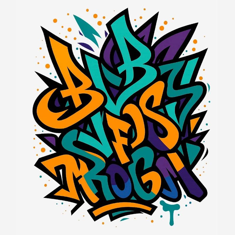 Explosion de couleurs de graffitis de rue