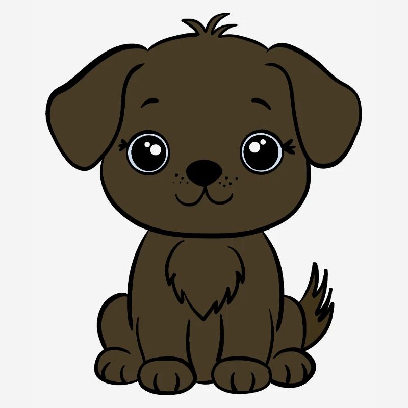 Chiot chien brun