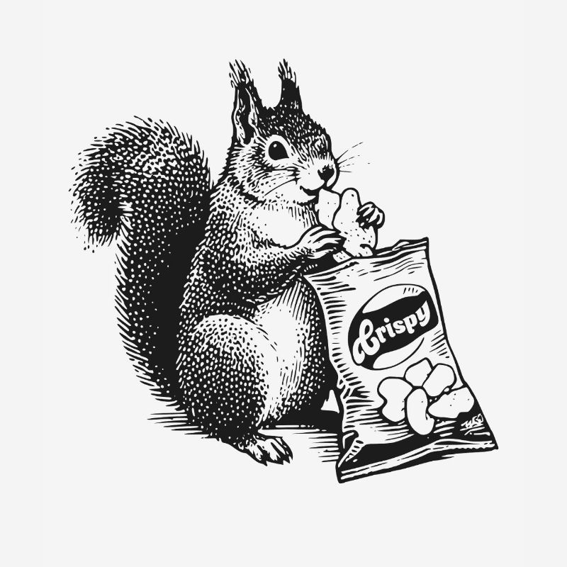 Squirrel with chips