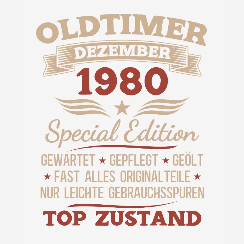 45. Geburtstag Geschenk Oldtimer Dezember 1980