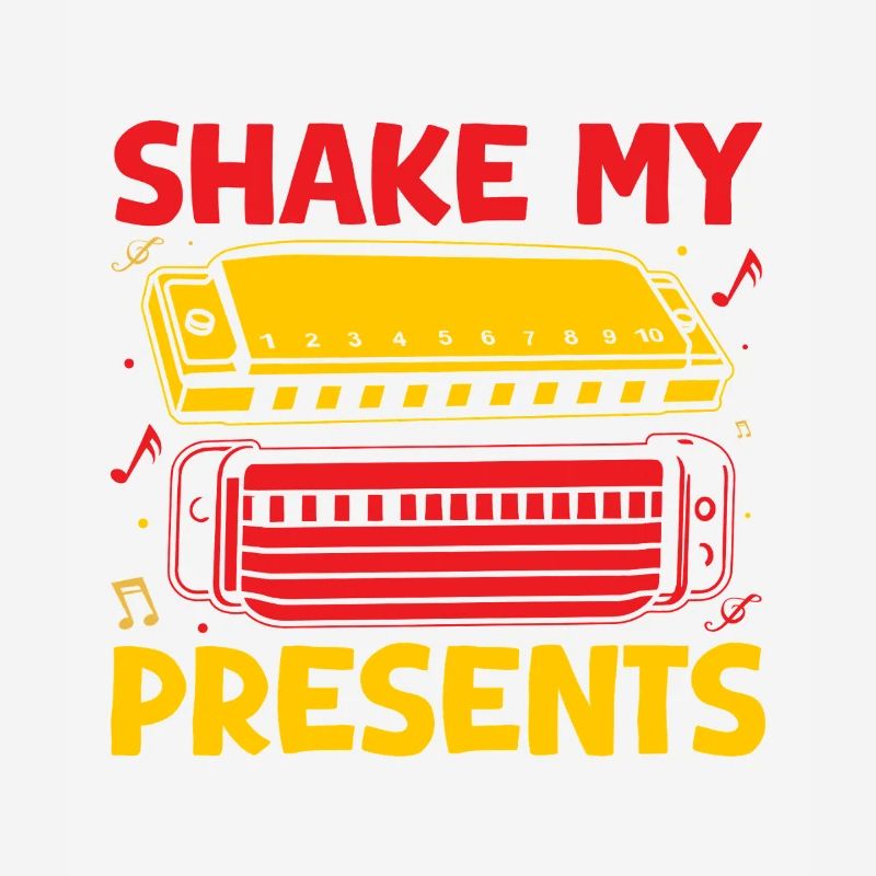 Funny Harmonica Player Shake My Presents Harmonica