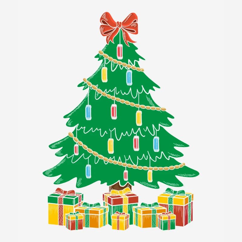 Funny Harmonica Player Christmas Tree Harmonica