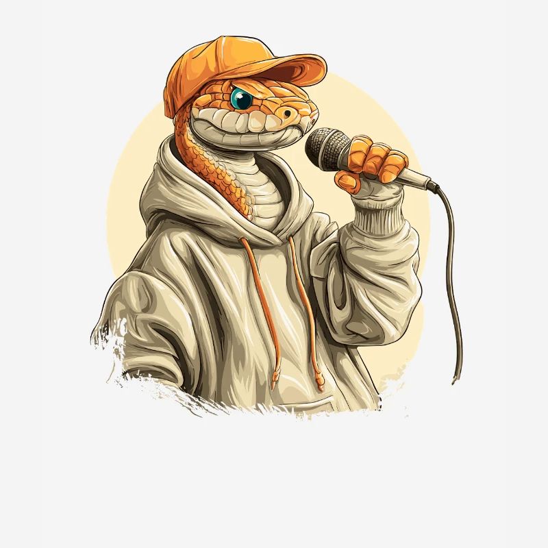 Serpent rapeur en sweat à capuche