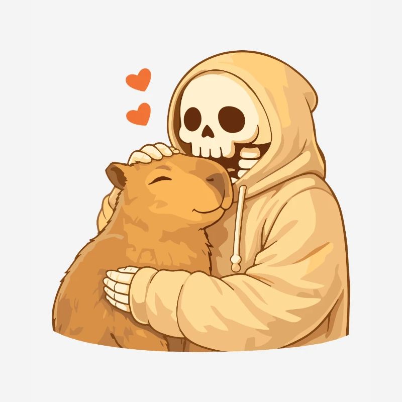 Cozy Skeleton with Capybara – Security
