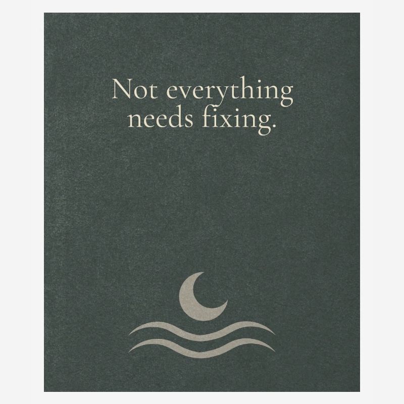 Not everything needs fixing