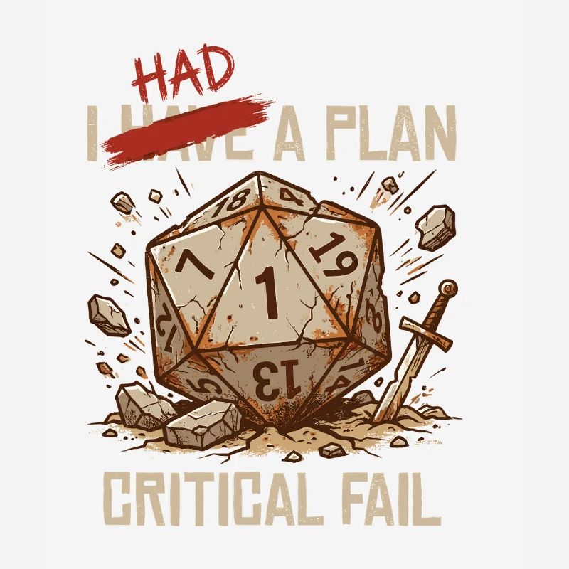 Critical Fail – I Had A Plan Cube Design