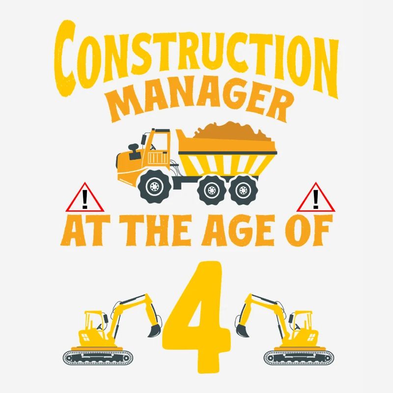 Fête de construction 4e anniversaire Camion de 4 ans