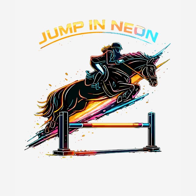 Sauter dans le néon – Saut d’obstacles dans le style néon