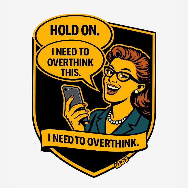Retro Comic Rethinking - Overthinker