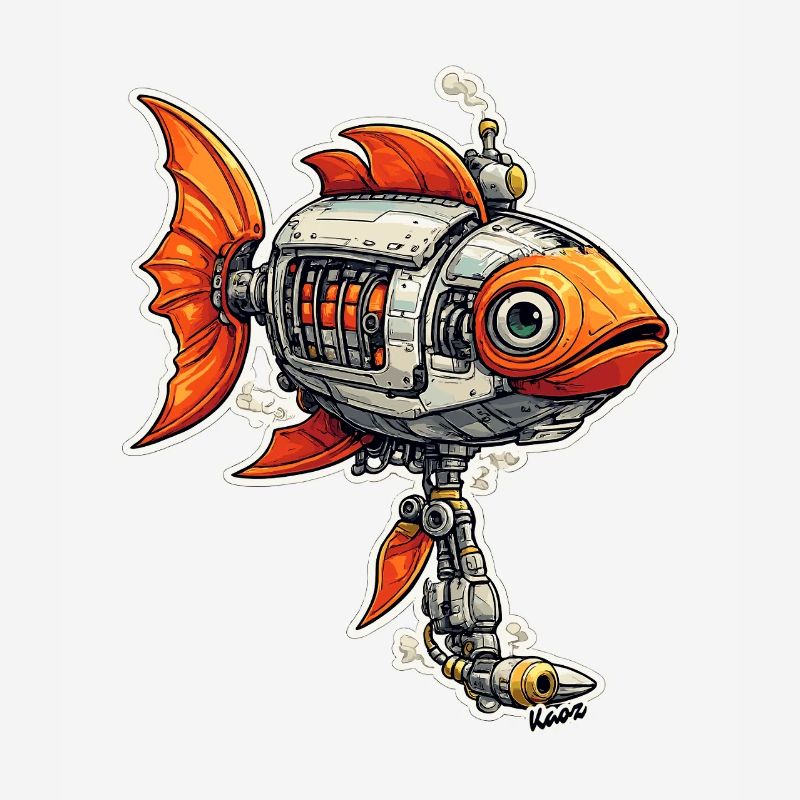 Steampunk Fish Robot Robot Fish