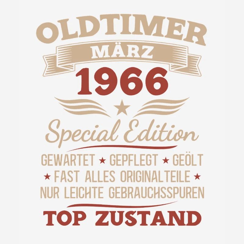 60. Geburtstag Geschenk Mann Oldtimer März 1966