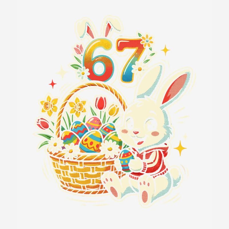 Easter Bunny with Colorful Easter Egg 67