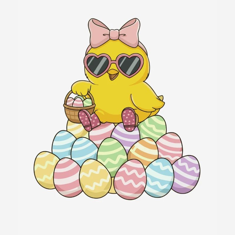 Pastel Chick Easter Egg Parade
