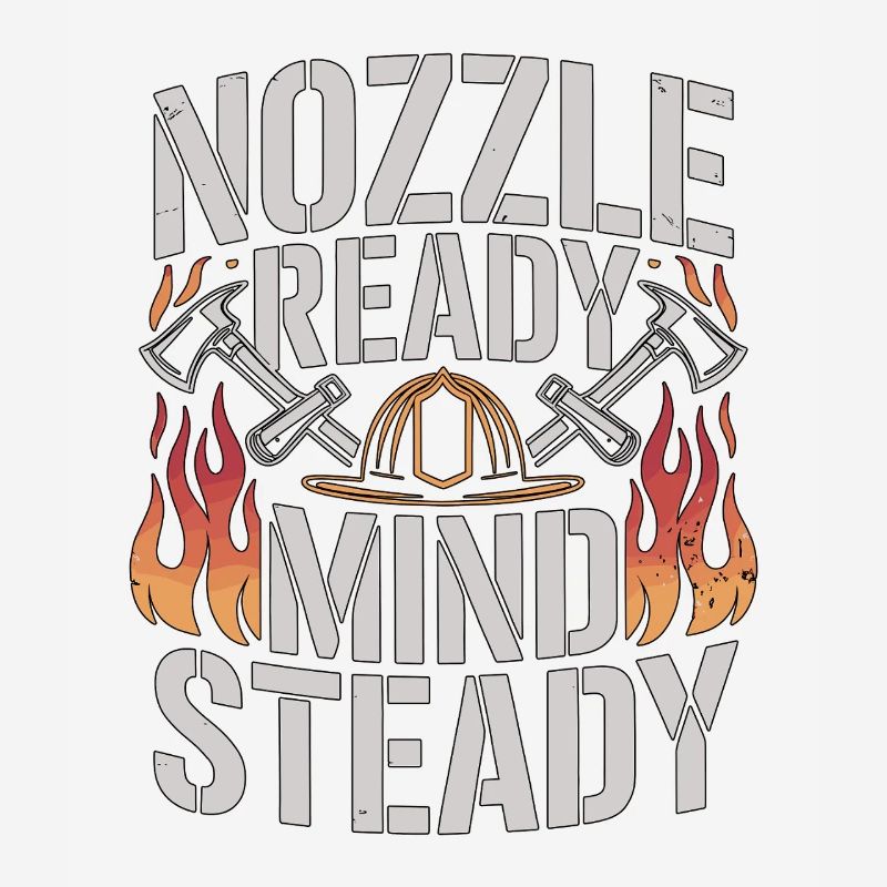 Fire Engineer Nozzle Ready Mind Steady Firefighter