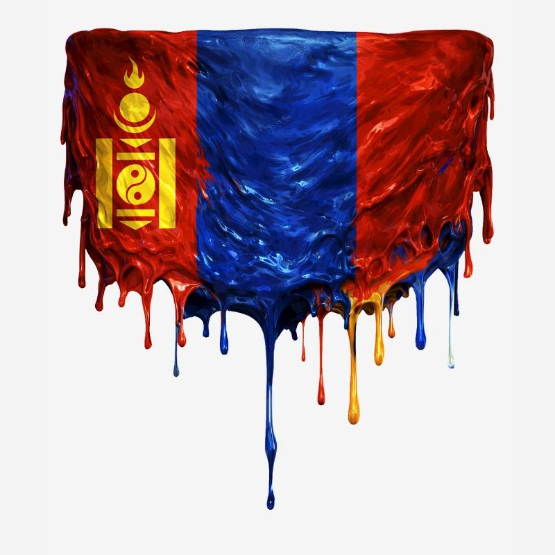 Chute du drapeau mongol