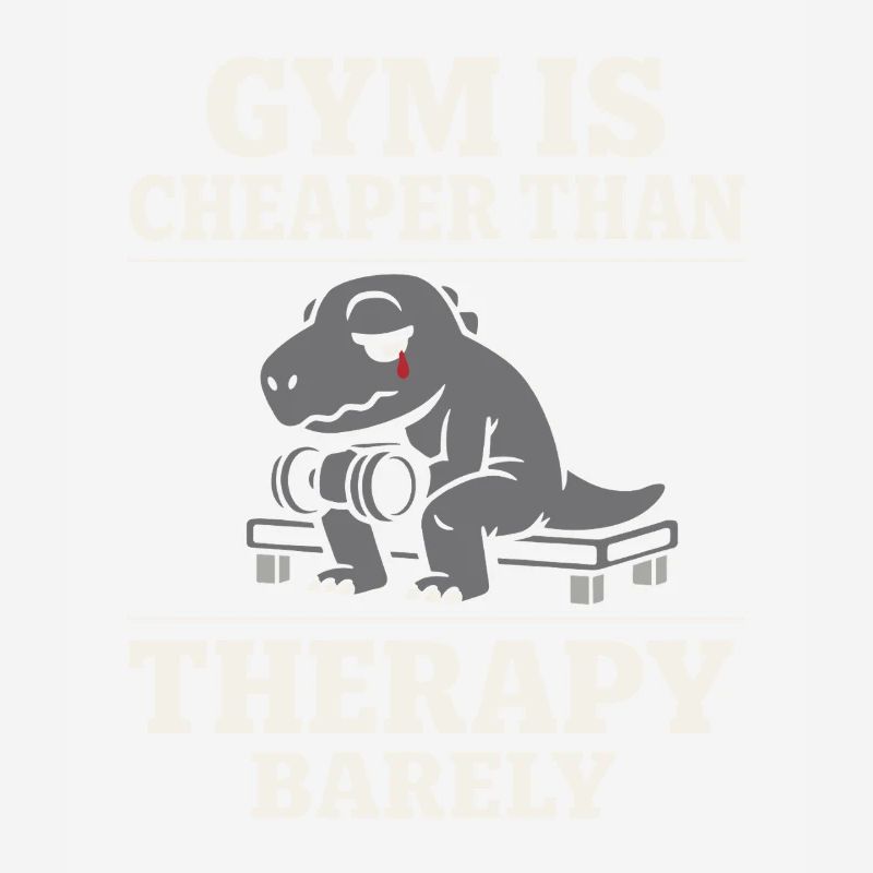 Emo Dinosaur Funny Gym Sad Workout Lifting