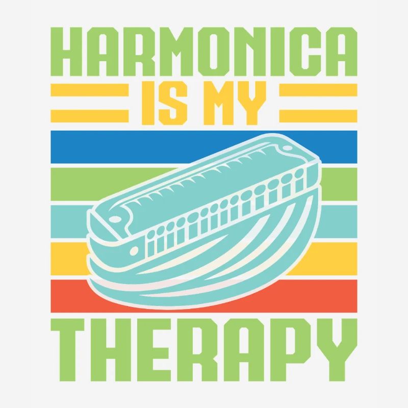 Funny Harmonica Player Is My Therapy Harmonica