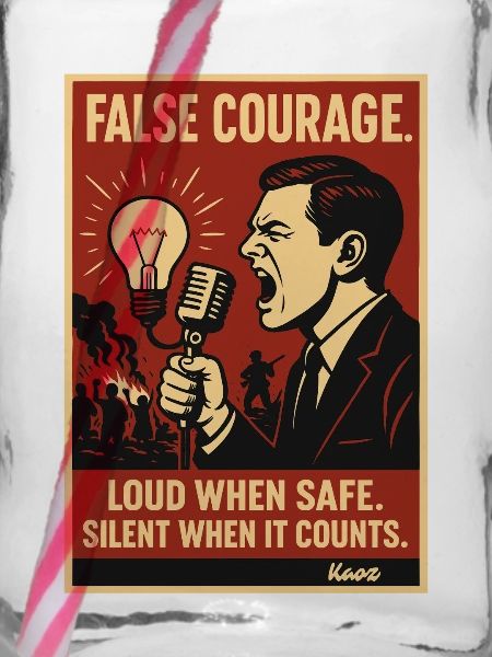 False Courage Protestplakat