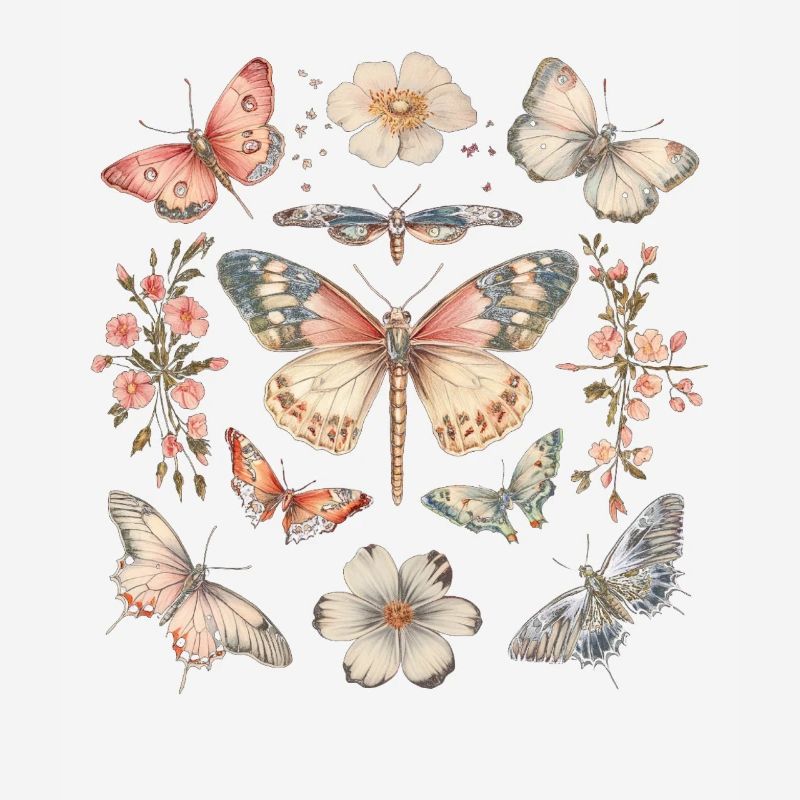 Boho Cottagecore Monarch Butterfly 
