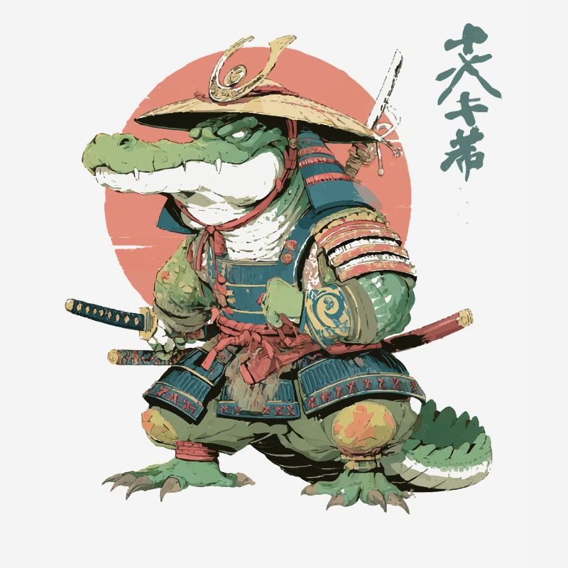 Samurai Alligator in Sunset Armor