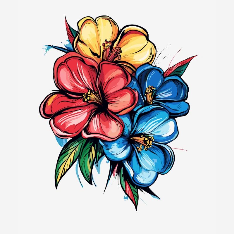 Explosion de l’hibiscus tropical
