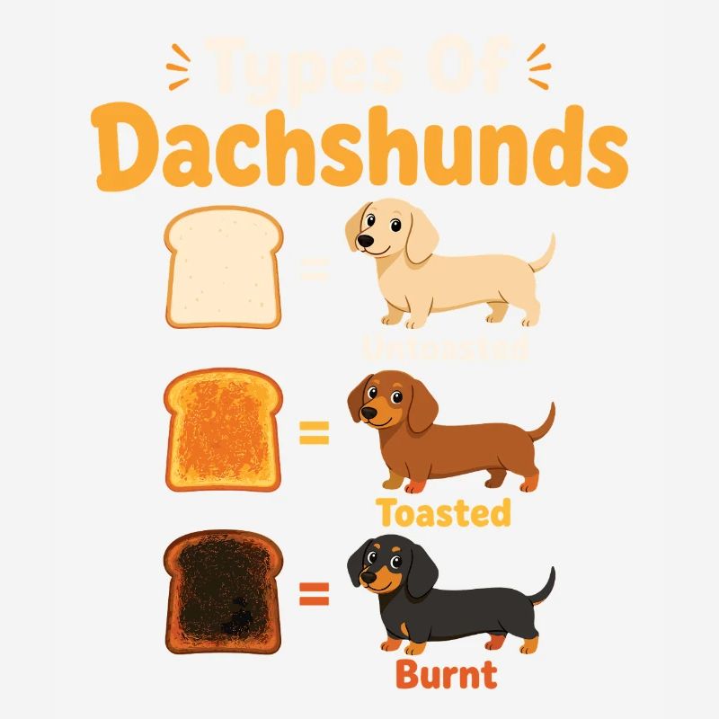 Types drôles de teckels et chiens