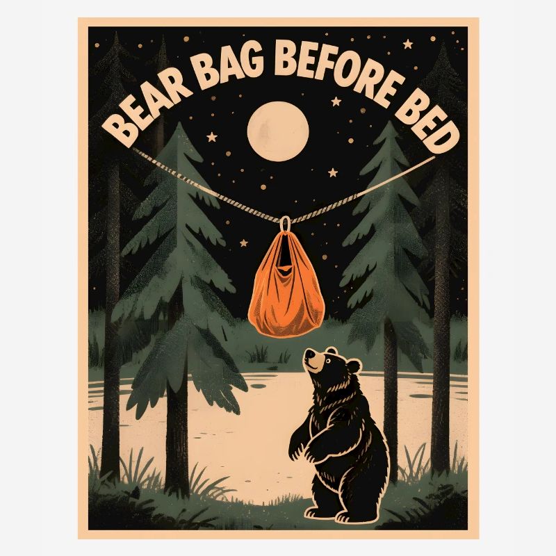 Bear bag before sleeping | Camping
