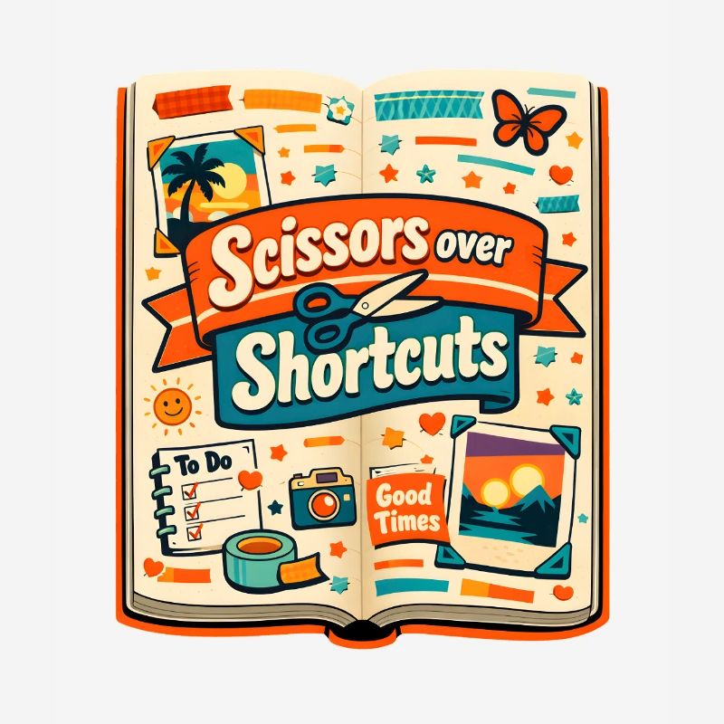 Scissors instead of shortcuts | Scrapbooking