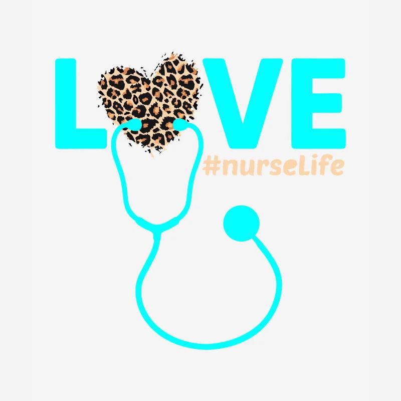 Love Nursing Leopard Heart