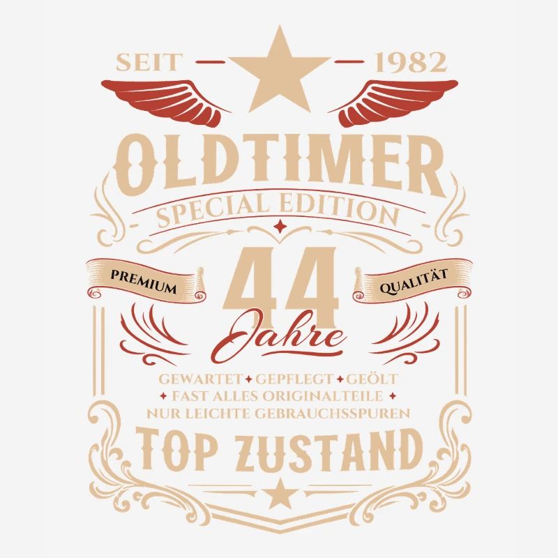44. Geburtstag Geschenk Mann Oldtimer Vintage 1982