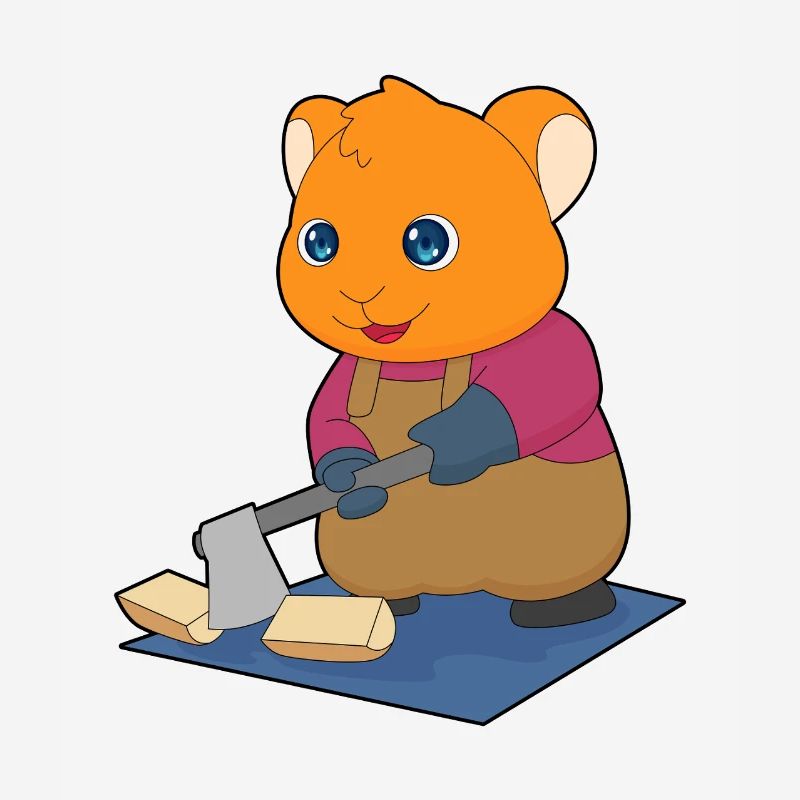 Forêt de hache de bûcheron hamster
