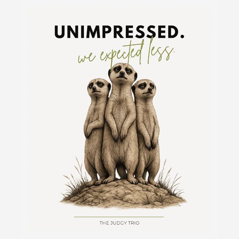 Trio de suricates peu impressionné