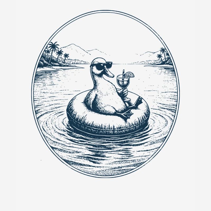 Duck with cocktail