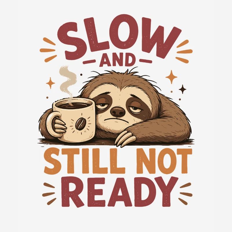 Sloth Coffee Slow Not Ready Shirt