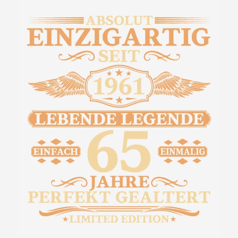 Einzigartig seit 1961 – 65. Geburtstag Geschenk