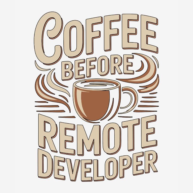 Remote Developer Coffee Remote Tech Coffee Lover