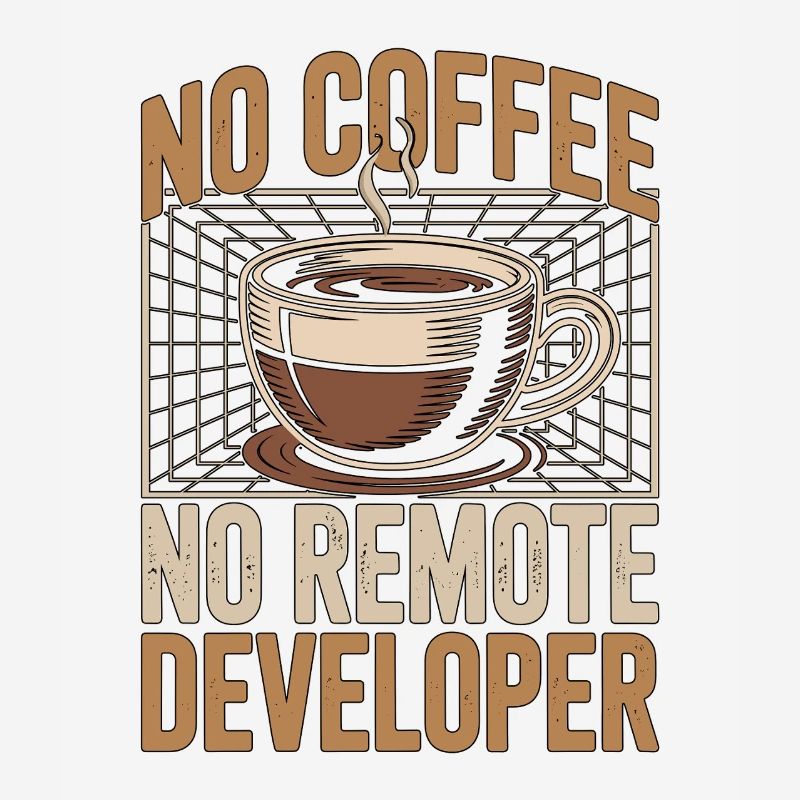 Remote Developer No Coffee Programmer Coffee Lover