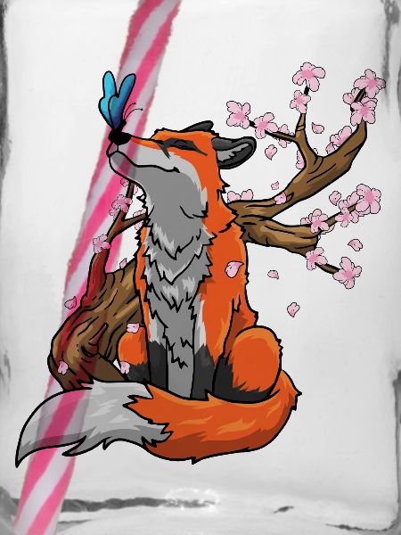 Fuchs Kirschblüten