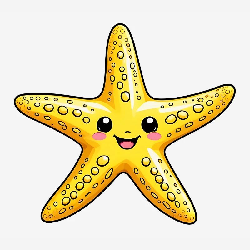 Laughing yellow starfish