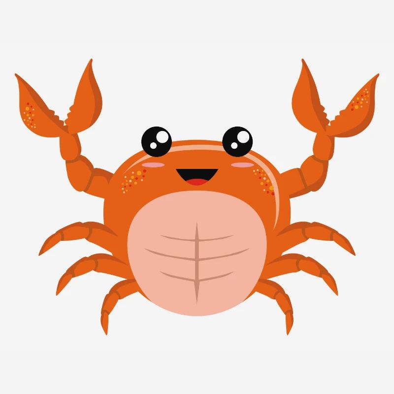 Tiny Soft-shell Orange Crawling Crab