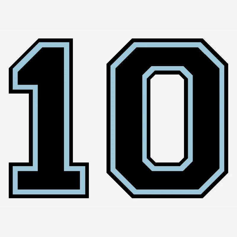 Nummer 10 (anpassbare Farben)